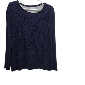 Chico’s Leopard Print Long Sleeve Top Size 3 XL